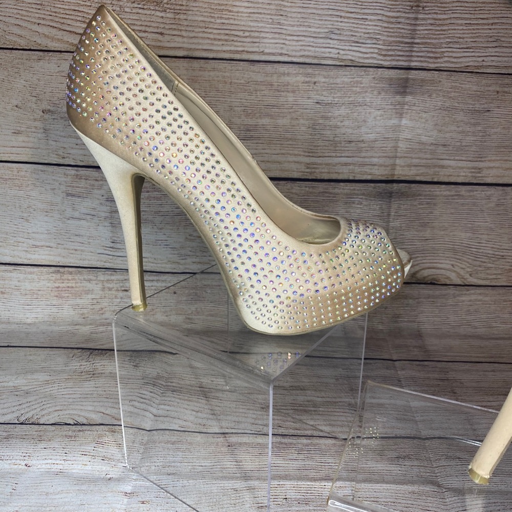 JLO rhinestone heels